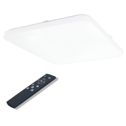 Lubinis LED šviestuvas SOPOT 72W (2x36W), kvadratinis, CCT, su nuotolinio valdymo pultu