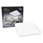 Lubinis LED šviestuvas SOPOT 72W (2x36W), kvadratinis, CCT, su nuotolinio valdymo pultu