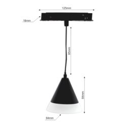 Magnetinis 5W pakabinamas LED šviestuvas Kūgis TAMPA CCT, Smart (Tuya), Juodas 48V