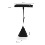Magnetinis 5W pakabinamas LED šviestuvas Kūgis TAMPA CCT, Smart (Tuya), Juodas 48V