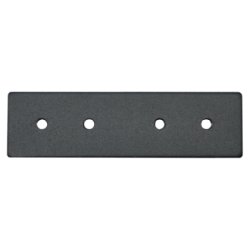 Metalinė sujungimo plokštelė paviršiniam magnetinės sistemos TAMPA bėgeliui, juoda, 80×22×2 mm