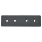Metalinė sujungimo plokštelė paviršiniam magnetinės sistemos TAMPA bėgeliui, juoda, 80×22×2 mm
