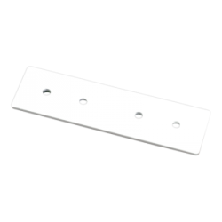 Metalinė sujungimo plokštelė paviršiniam magnetinės sistemos TAMPA bėgeliui, balta, 80×22×2 mm