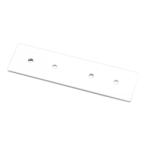 Metalinė sujungimo plokštelė paviršiniam magnetinės sistemos TAMPA bėgeliui, balta, 80×22×2 mm