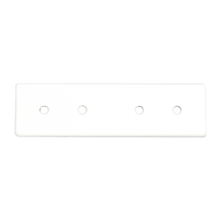 Metalinė sujungimo plokštelė paviršiniam magnetinės sistemos TAMPA bėgeliui, balta, 80×22×2 mm