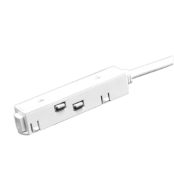 Magnetinės sistemos TAMPA elektrinė jungtis išoriniam maitinimo šaltiniui (įvadas), balta, 535×16×18 mm
