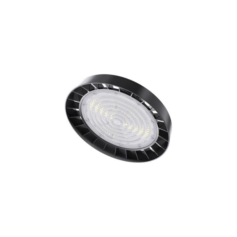 Aukštų patalpų LED šviestuvas UNA 150W, 27000lm, IP65 IK08, reguliuojamas 0–10V