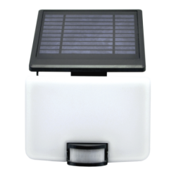 LED lauko prožektorius su saulės baterija ir PIR davikliu VISTA 10W 4000K, IP54, juodas