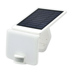 LED lauko prožektorius su saulės baterija ir PIR davikliu VISTA 10W 4000K, IP54, baltas
