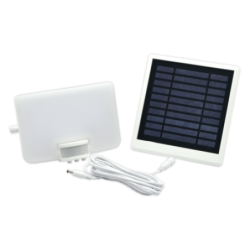 LED lauko prožektorius su saulės baterija ir PIR davikliu VISTA 10W 4000K, IP54, baltas