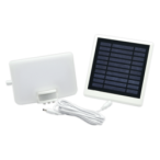 LED lauko prožektorius su saulės baterija ir PIR davikliu VISTA 10W 4000K, IP54, baltas