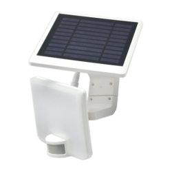 LED lauko prožektorius su saulės baterija ir PIR davikliu VISTA 10W 4000K, IP54, baltas