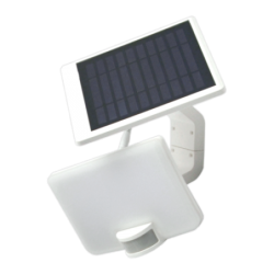 LED lauko prožektorius su saulės baterija ir PIR davikliu VISTA 10W 4000K, IP54, baltas