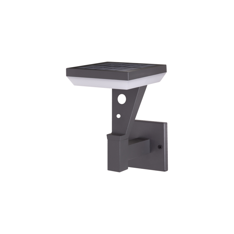 LED sieninis lauko šviestuvas su saulės baterija  SALTASENS Wall 5W 3000K, IP65 IK08, su judesio davikliu