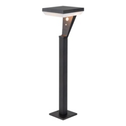 LED pastatomas lauko šviestuvas su saulės baterija SALTASENS Bollard 5W 3000K, IP65 IK08, su judesio davikliu