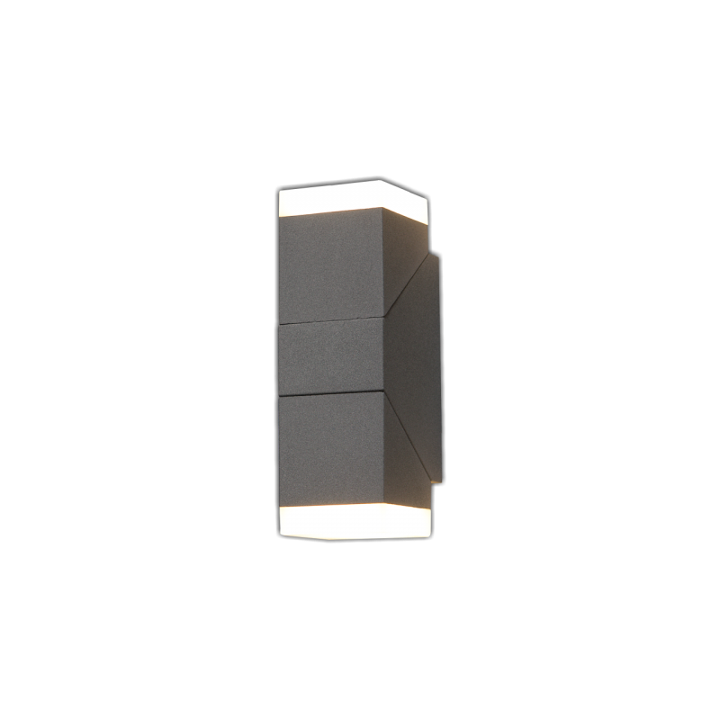 LED sieninis lauko šviestuvas SOMA 2×6W 3000K, IP65 IK08