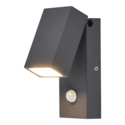 LED sieninis lauko šviestuvas SETOSENS 5W 3000K, IP65 IK08, su judesio davikliu