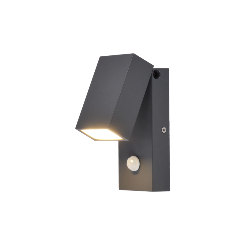 LED sieninis lauko šviestuvas SETOSENS 5W 3000K, IP65 IK08, su judesio davikliu