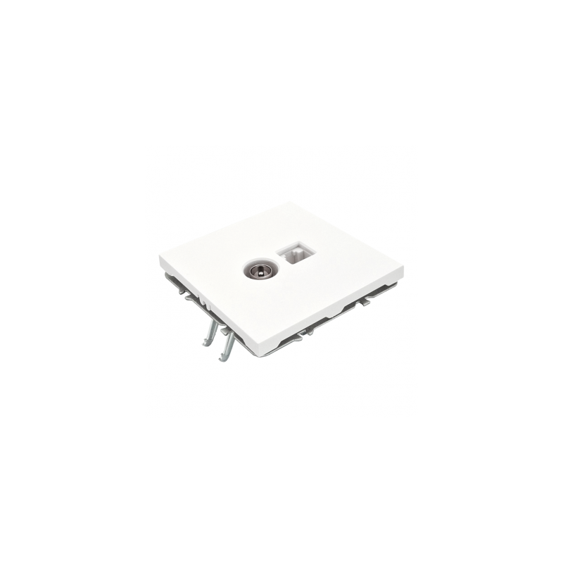 TV ir Kompiuterio (RJ45) lizdas, BORA, Baltas (be rėmelio)