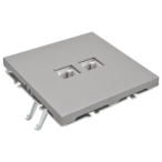 Telefono (RJ11) ir Kompiuterio (RJ45) lizdas, BORA, Pilkas (be rėmelio)