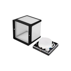 Sieninis lauko šviestuvas Cube-2 GX53 Juoda