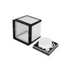 Sieninis lauko šviestuvas Cube-2 GX53 Juoda