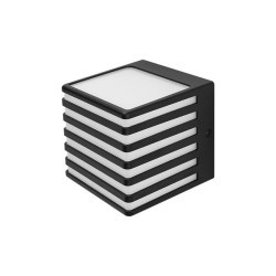 Sieninis lauko šviestuvas Cube-3 GX53 Juoda