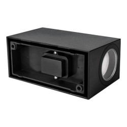 Sieninis lauko šviestuvas Lida PC LED GU10 duo Juoda