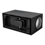 Sieninis lauko šviestuvas Lida PC LED GU10 duo Juoda