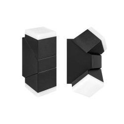 Sieninis lauko šviestuvas TWinda Duo 12W Juoda
