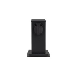 Pastatomas lauko šviestuvas 230V Ontario 20cm Dviejų lizdų JUODA