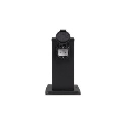 Pastatomas lauko šviestuvas 230V Ontario 20cm Dviejų lizdų JUODA