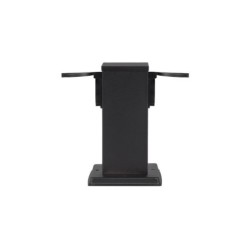 Pastatomas lauko šviestuvas 230V Ontario 20cm Dviejų lizdų JUODA