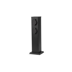 Pastatomas lauko šviestuvas 230V Ontario 40cm Keturių lizdų JUODA