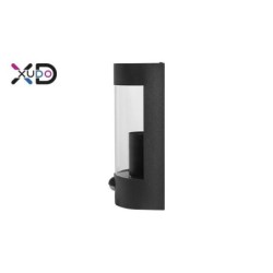 Sieninis šviestuvas (XD-QA101B) E27 LED IP44 PC JUODA PIR judesio daviklis