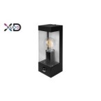 Sieninis šviestuvas (XD-QA101S) E27 LED IP44 PC PIR judesio daviklis JUODA