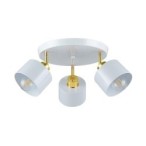 Lubinis šviestuvas E27 LED Elza Reguliuojamas x3 BALTA + Aukso Apvalus