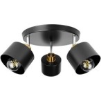 Lubinis šviestuvas E27 LED Elza Reguliuojamas x3 JUODA + Vario Apvalus