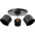 Lubinis šviestuvas E27 LED Elza Reguliuojamas x3 JUODA + Vario Apvalus