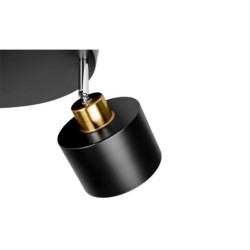 Lubinis šviestuvas E27 LED Elza Reguliuojamas x3 JUODA + Vario Apvalus