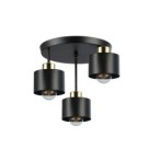 Lubinis šviestuvas E27 LED Elza x3 JUODA + Vario Apvalus
