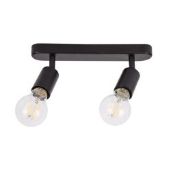 Sieninis - lubinis šviestuvas E27 LED Eos Reguliuojamas x2 JUODA