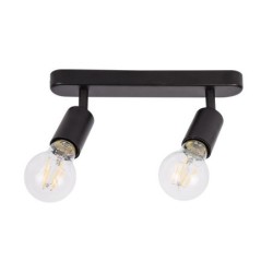 Sieninis - lubinis šviestuvas E27 LED Eos Reguliuojamas x2 JUODA