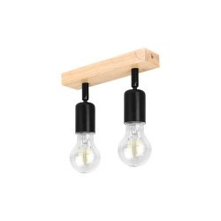 Lubinis šviestuvas E27 LED Eos Reguliuojamas x2 JUODA + Atsparus vandeniui