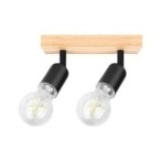 Lubinis šviestuvas E27 LED Eos Reguliuojamas x2 JUODA + Atsparus vandeniui