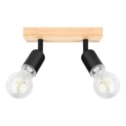 Lubinis šviestuvas E27 LED Eos Reguliuojamas x2 JUODA + Atsparus vandeniui
