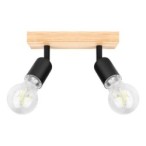 Lubinis šviestuvas E27 LED Eos Reguliuojamas x2 JUODA + Atsparus vandeniui