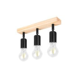 Lubinis šviestuvas E27 LED Eos Reguliuojamas x3 JUODA + Atsparus vandeniui