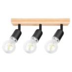Lubinis šviestuvas E27 LED Eos Reguliuojamas x3 JUODA + Atsparus vandeniui