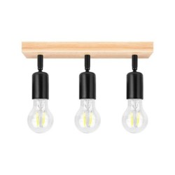 Lubinis šviestuvas E27 LED Eos Reguliuojamas x3 JUODA + Atsparus vandeniui